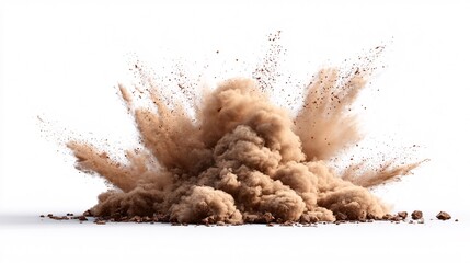 Dust explosion event desert location visual content dry environment close-up view dynamic concept