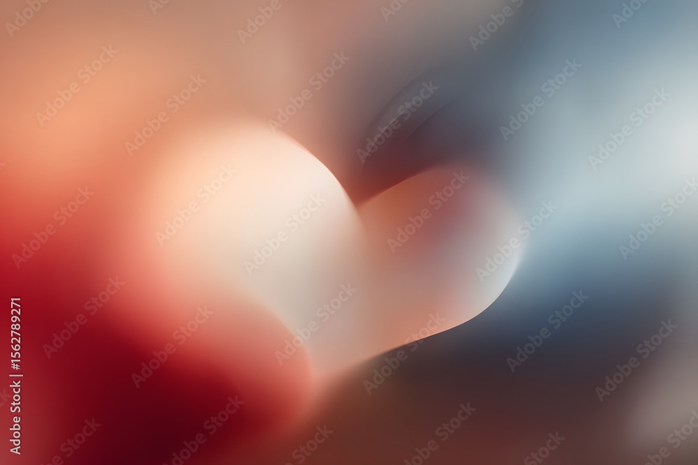 Poster a soft, blurred background with gentle gradients of red and white colors, creating an abstract desig
