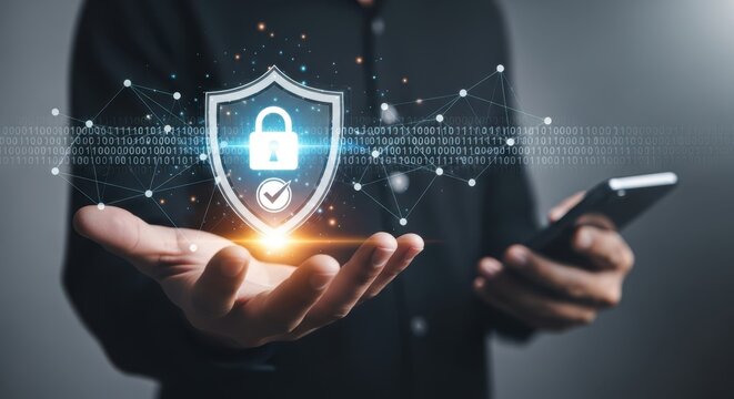 Cybersecurity Protection Ensuring Digital Safety and Data Privacy - Powered by Adobe