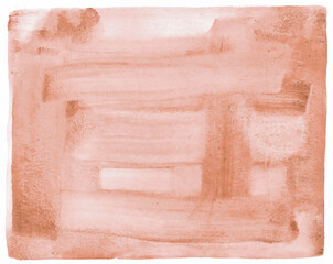 Light soft pale pastel beige nude white abstract watercolor pattern. Dusty powder soft pastel brown sepia color shade. Elegant art background. Paper brush stain stripes. Blank template. Rectagular.