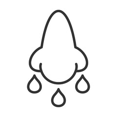 Sinusitis Icon Outline Style. Vector Illustration Design