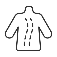 Scoliosis Icon Outline Style. Vector Illustration Design
