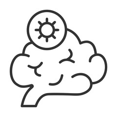 Meningitis Icon Outline Style. Vector Illustration Design