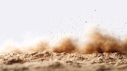 Obraz premium Dust storm erupts in desert landscape close-up photography natural environment dynamic view