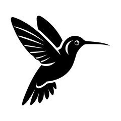 Flying hummingbird vector graphic and icon design