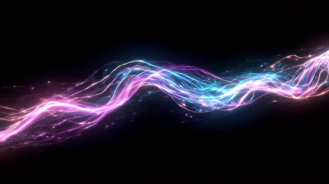Colorful digital waves undulate with motion