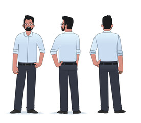 family man character illustration