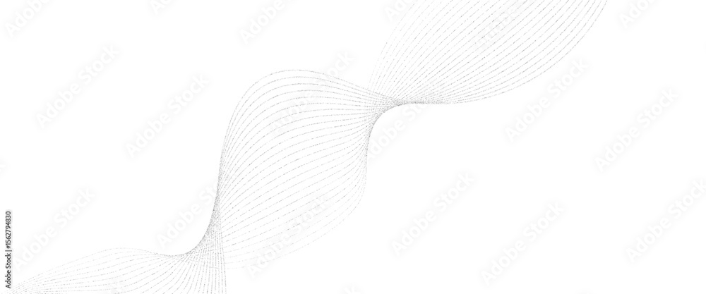 Poster vector abstract geometric wave line flowing particles future technology concept for banner, template