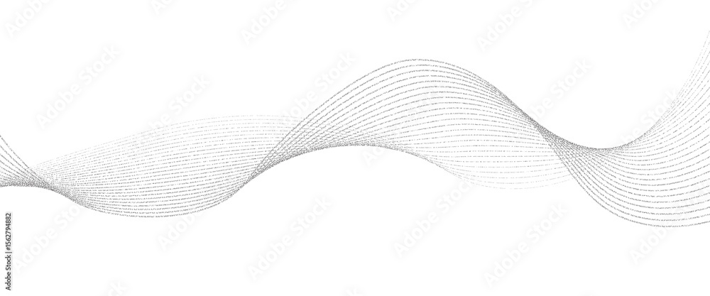 Poster vector technology abstract lines on white background with flowing particles future technology concep