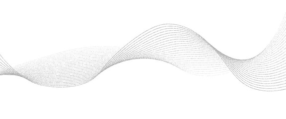 Vector technology abstract lines on white background with flowing particles future technology concept