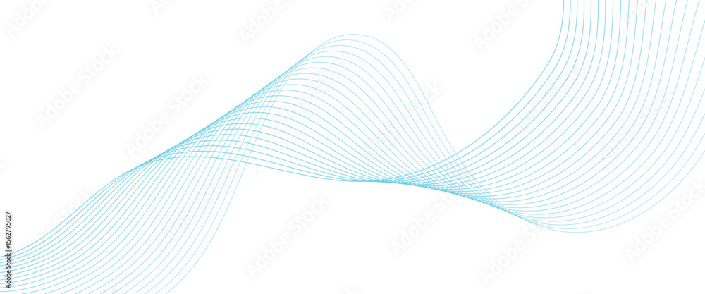 Poster vector abstract geometric wave line flowing particles future technology concept for banner, template