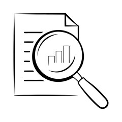 Magnifying Glass on Report Icon