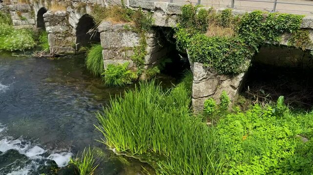 The Vade River, a tributary of the Lima, they converge at Ponte da Barca.