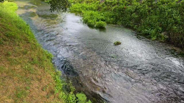 The Vade River, a tributary of the Lima, they converge at Ponte da Barca.