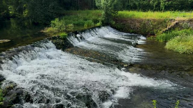 The Vade River, a tributary of the Lima, they converge at Ponte da Barca.