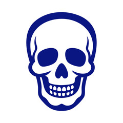 Skeleton skull head icon