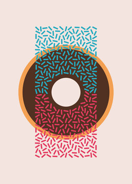 Donut with different sprinkles