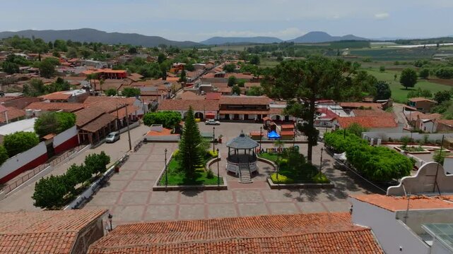 Chiquilistlan locality in the Mexican state of Jalisco. Aerial