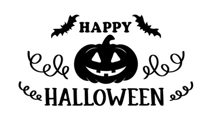 Happy halloween silhouette vector