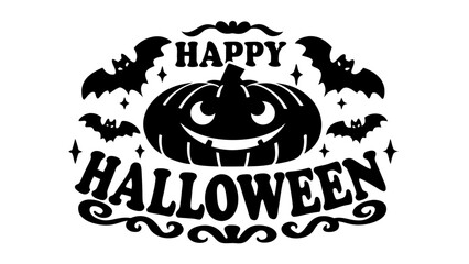 Happy halloween silhouette vector