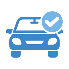 Car with checkmark icon