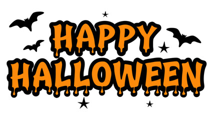 Happy Halloween Text Vector