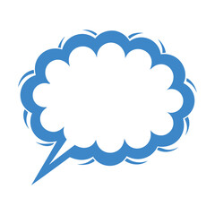 Blank retro comic speech bubble icon