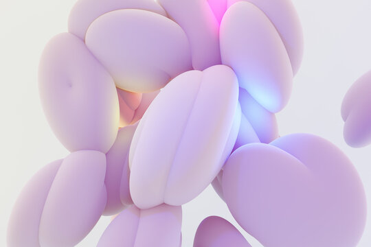 Soft clustered flow with subtle glow