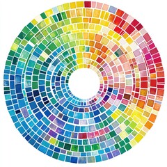 Obraz premium Circular color palette, many shades