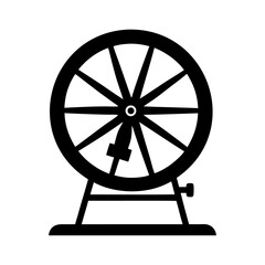 Spinning wheel vector graphic and icon design