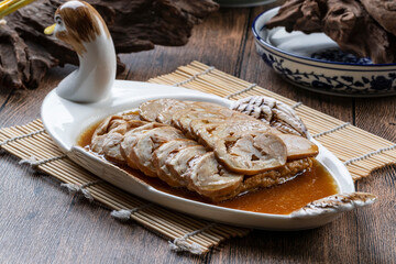 Dew Pork Intestine with Tofu Tendon