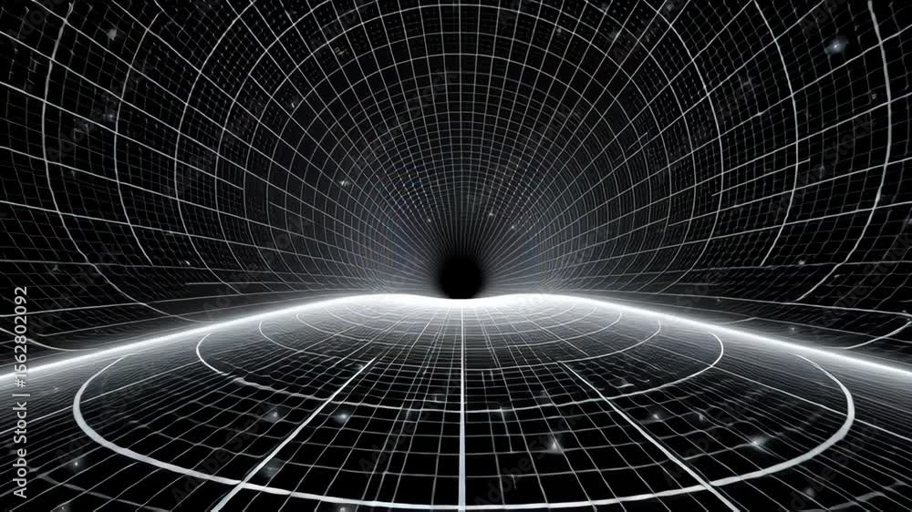 Aufkleber abstract wireframe tunnel design with a 3d perspective.