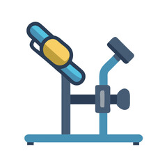  Adjustable Hyperextension Machine for Core Strength. Design of Fitness and Gym Icons.