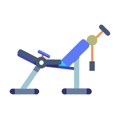  Effective Hyperextension Machine for Core Fitness Training. Design of Fitness and Gym Icons.
