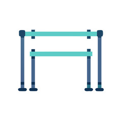 Adjustable Portable Bars for Versatile Gymnastics Training. Design of Fitness and Gym Icons.