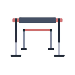  Effective Portable Parallel Bars for Gymnastics Practice. Design of Fitness and Gym Icons.