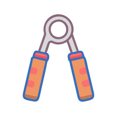  Durable Hand Grip Strengthener for Powerlifting Training. Design of Fitness and Gym Icons.