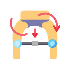  Durable Hip Circle for Effective Resistance Training. Design of Fitness and Gym Icons.
