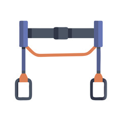  Durable Resistance Training Belt for Effective Workouts. Design of Fitness and Gym Icons.