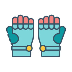  Durable Resistance Training Gloves for Effective Workouts. Design of Fitness and Gym Icons.