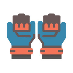  Resistance Training Gloves for Enhanced Grip and Performance. Design of Fitness and Gym Icons.