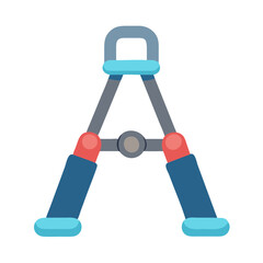  Adjustable Resistance Weightlifting Grip Trainer. Design of Fitness and Gym Icons.