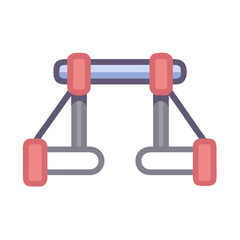  Versatile Adjustable Weightlifting Grip Trainer. Design of Fitness and Gym Icons.