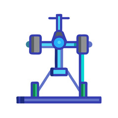  Versatile Multi-Angle Weighted Squat Trainer. Design of Fitness and Gym Icons.