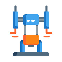 Obraz premium Weighted Full Body Strength Trainer Icon. Design of Fitness and Gym Icons.