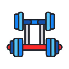  Versatile Weighted Dumbbells Icon. Design of Fitness and Gym Icons.