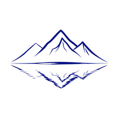 Mountain in reflection icon