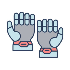 Obraz premium Fitness Adjustable Weighted Gloves Icon. Design of Fitness and Gym Icons.