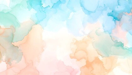 Obraz premium A light, airy background with washed-out watercolor stains 