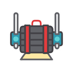 Obraz premium Dynamic Resistance Training Sandbag Icon. Design of Fitness and Gym Icons.